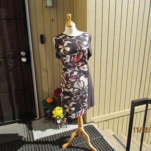 #408  NEW WOMEN'S ABSTRACT DRESS BY X-TWO  (SIZE 16)